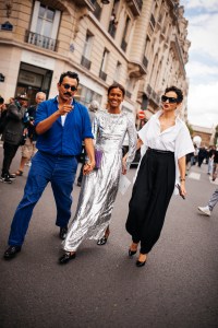 Street style at Paris Couture 2023 Fashion Week.