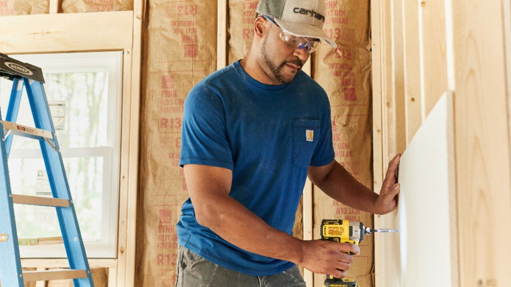 A look from the Lowe's x Carhartt collaboration.