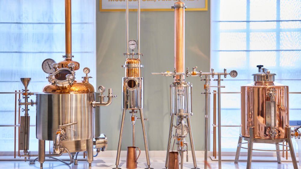 The copper vacuum still, which pumps out small-batch gin, is called Amalthea and is the centerpiece of Fortnum & Mason's new Food & Drink Studio.