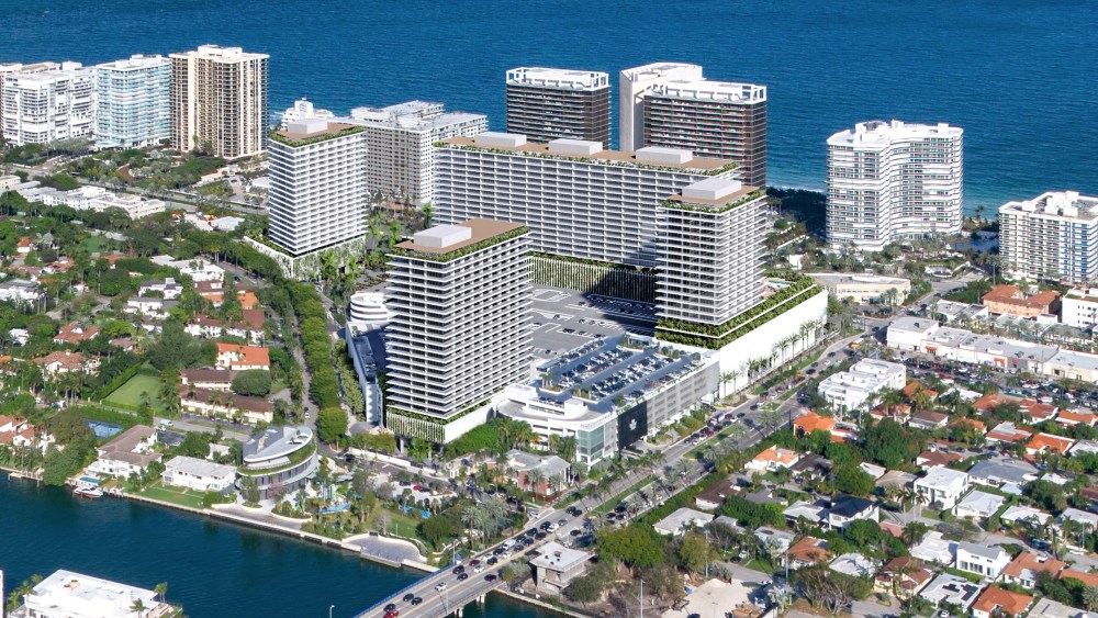 Rendering of the proposed hotel and apartment building project at Bal Harbour Shops.