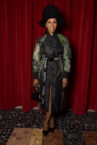 June Ambrose in front row at Ferrari RTW Spring/Summer 2023 photographed on September 25, 2022 in Milan, Italy.