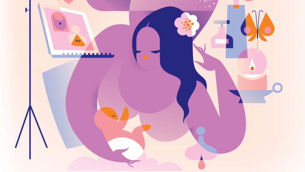 Postpartum illustration.