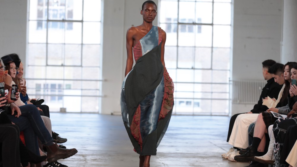 Designs by Joanne Yeung, an Advanced Fashion Design Graduate featured in the annual FIDM DEBUT Show, presented by the Fashion Institute of Design & Merchandising. The show was filmed at the Cooper Design Space, in Los Angeles, CA on March 29, 2024 (Photo: Alex J. Berliner/ABImages)