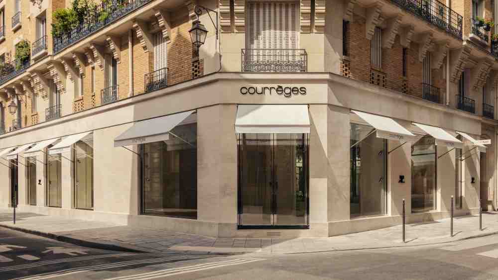 The Courrèges store on Rue des Francs-Bourgeois in Paris