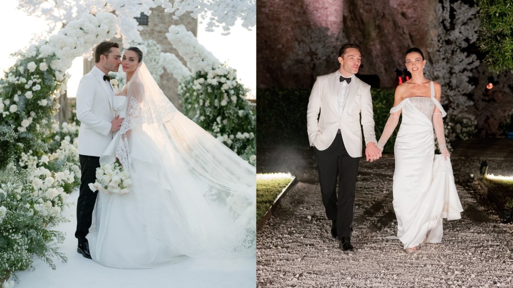 amy jackson, alberto ferretti, atelier pronovias, ed westwick