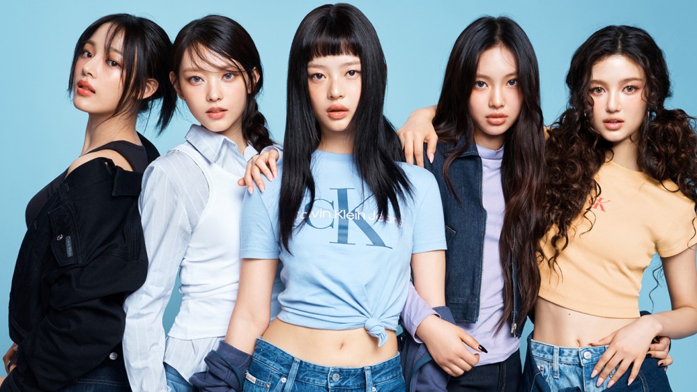 K-pop group NewJeans model for calvin klein campaign