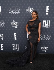SANTA MONICA, CALIFORNIA - FEBRUARY 07: Shanola Hampton attends the 30th Annual Critics Choice Awards at Barker Hangar on February 07, 2025 in Santa Monica, California.  (Photo by Frazer Harrison/Getty Images)