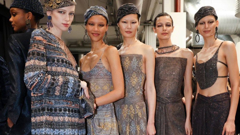 Backstage at Giorgio Armani Fall 2025 Ready-to-Wear Collection at Milan Fashion Week