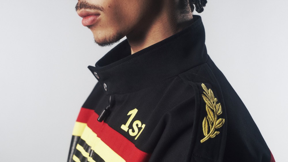 A look from the Rhude x Pirelli collection.