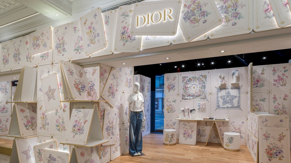 The Dior summer popup at Harrods, which showcases the Lucky collection.