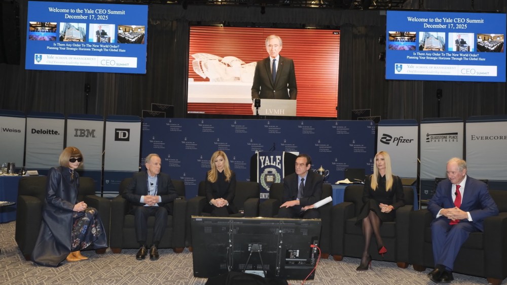 Bernard Arnault receives the Yale Legend of Leadership Award in New York City.