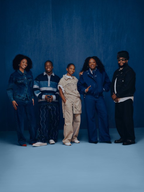 The Gap x Harlem's Fashion Row's designers in their designs for the collection.