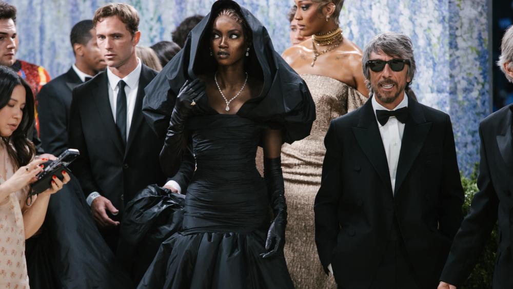 Anok Yai and Pierpaolo Piccioli at The 2026 Met Gala Celebrating "Costume Art" held at The Metropolitan Museum of Art on May 04, 2026 in New York, New York.