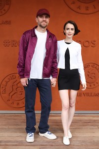 PARIS, FRANCE - JUNE 01: Charlie McDowell and Lily Collins attend Day Nine of the 2026 French Open on June 01, 2026 in Paris, France. (Photo by Stephane Cardinale - Corbis/Corbis via Getty Images)