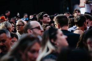 The scene at the Madonna performance hosted by Grindr.