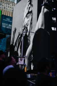 The scene at the Madonna performance hosted by Grindr.