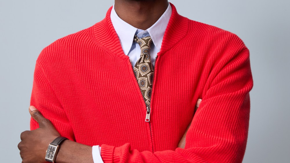 Todd Snyder's take on Mister Rogers' famous cardigan sweater.